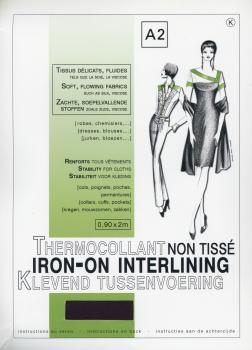 Nonwoven fusible interfacing - delicate fabrics & fluids Black - Tissushop