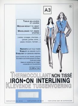 Iron-on nonwoven interfacing - Medium & heavyweight fabrics White - Tissushop