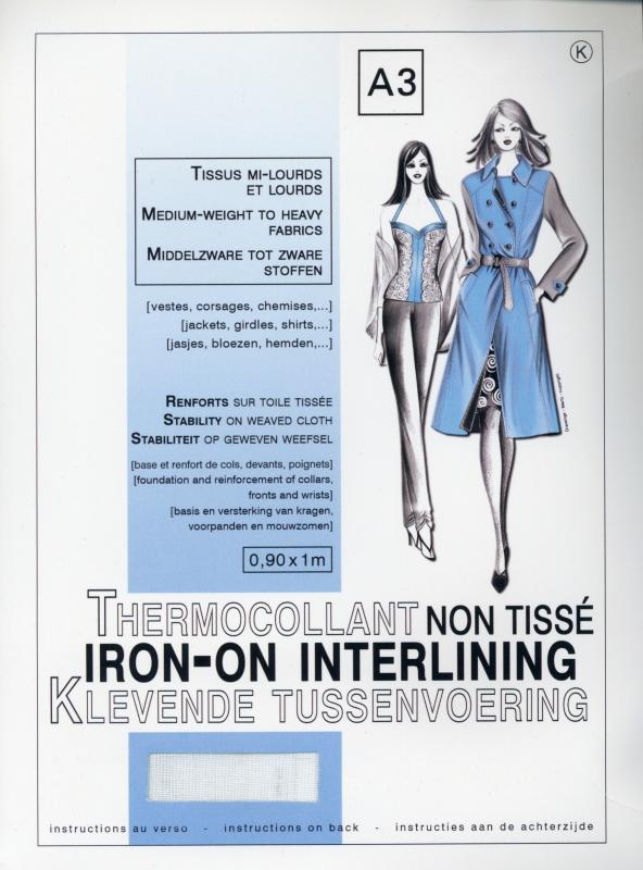 Iron-on nonwoven interfacing - Medium & heavyweight fabrics White - Tissushop