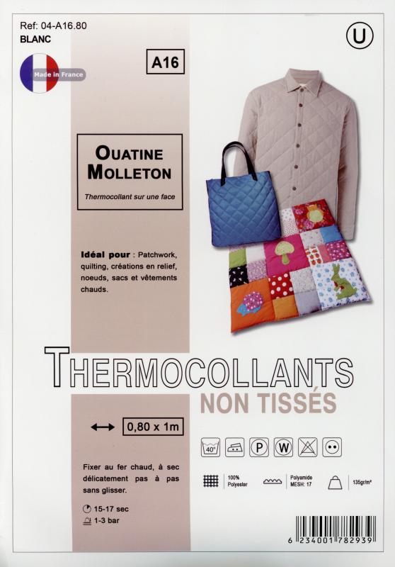 Ouatine molleton thermocollant Blanc - Tissushop