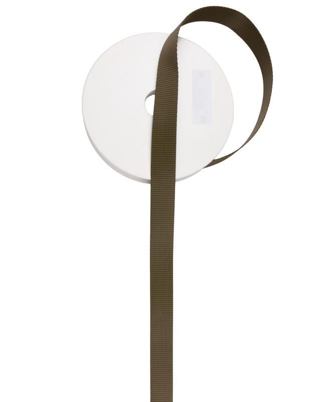 Sangle Polypropylène 25 mm Kaki - Tissushop