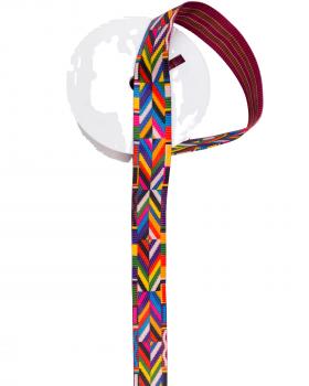 Sangle imprimé ethnique jacquard 38mm - Tissushop
