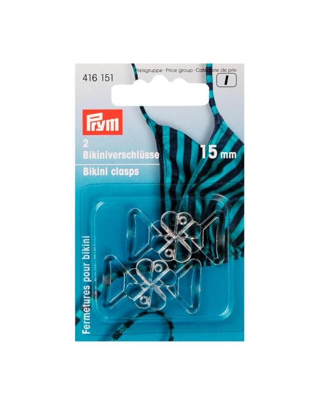 Fermeture pour bikini 15mm Prym (x2) Transparent - Tissushop