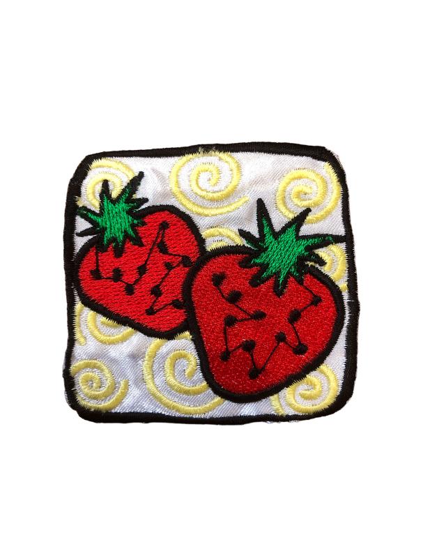 Ecusson fraises - Tissushop