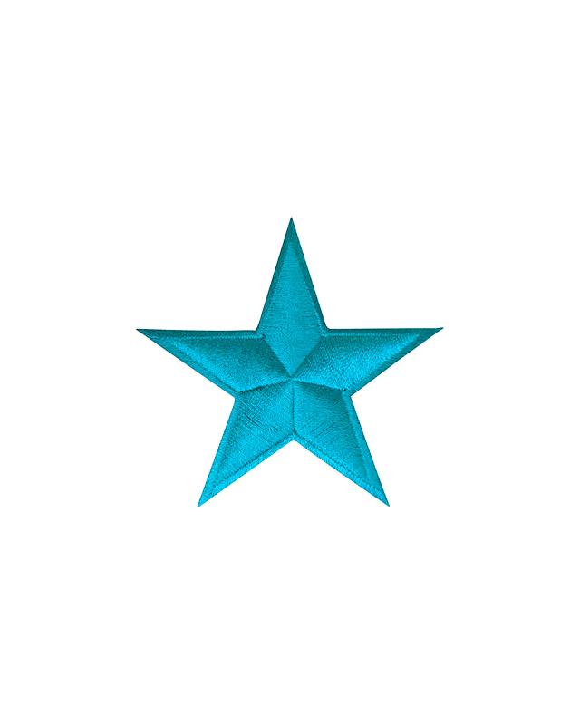 Ecusson étoile Bleu Turquoise - Tissushop
