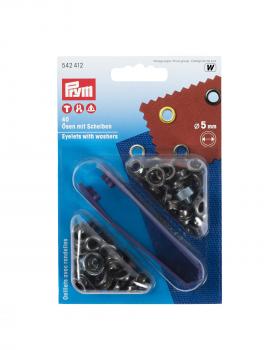 Oeillets avec rondelles 5mm Prym (x40) Métal - Tissushop