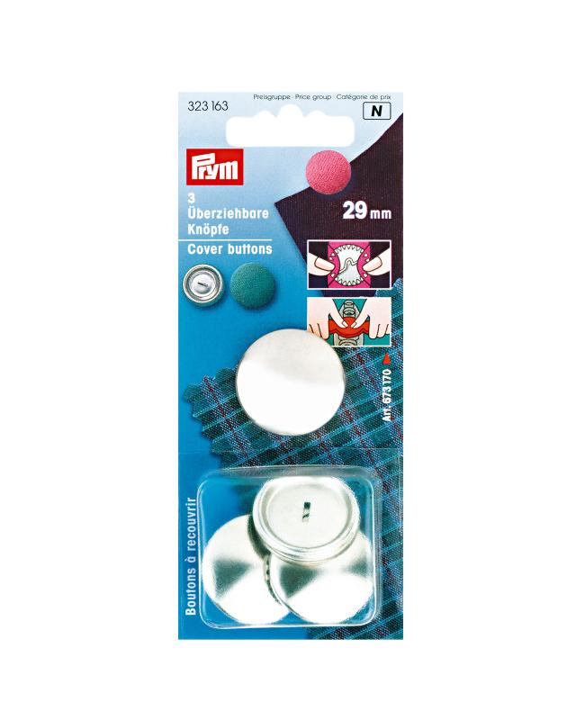 Boutons à recouvrir 29mm Prym (x3) - Tissushop