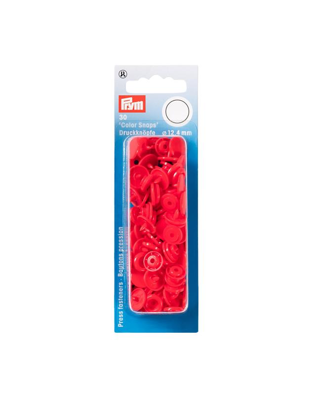 Press fasteners 12.4mm Prym (x30) Red - Tissushop