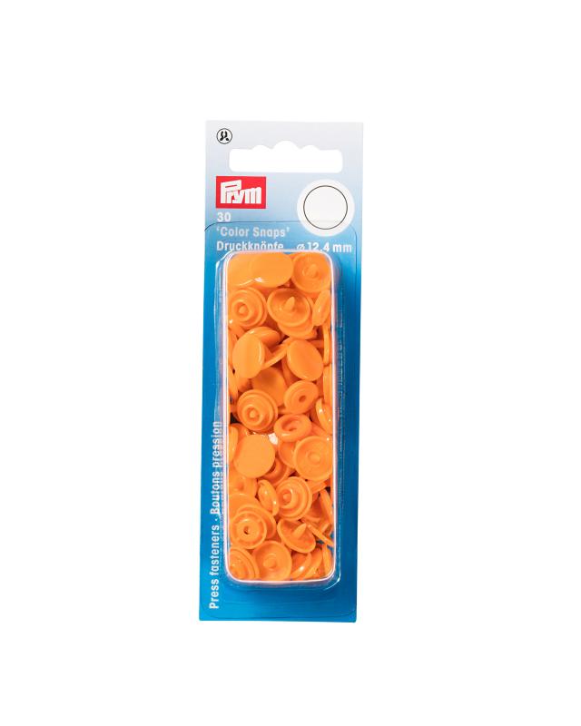 Press fasteners 12.4mm Prym (x30) Orange - Tissushop