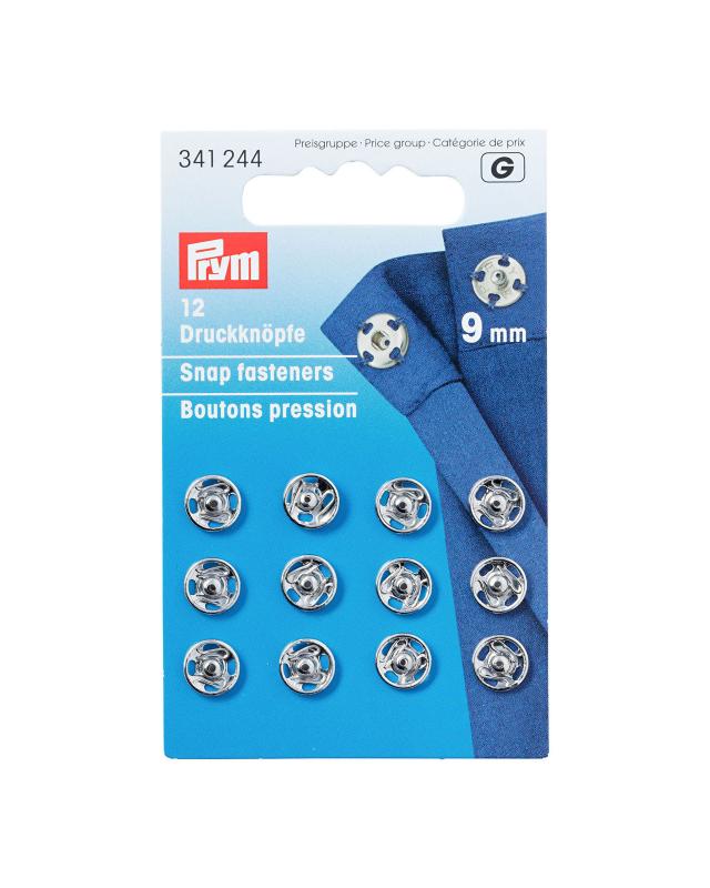 Boutons-pression 9mm Prym (x12) Argent - Tissushop