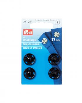 Snap fasteners 17mm Prym (x4) Black - Tissushop