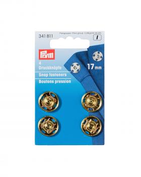 Boutons-pression 17mm Prym (x4) Or - Tissushop