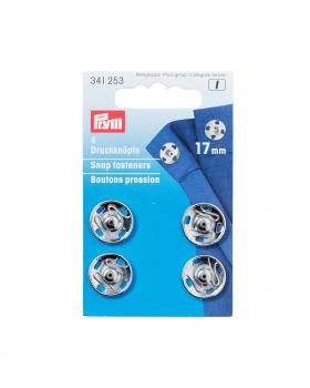 Snap fasteners 17mm Prym (x4) Silver - Tissushop