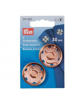 Snap fasteners 30mm Prym (x2) Pink Gold - Tissushop
