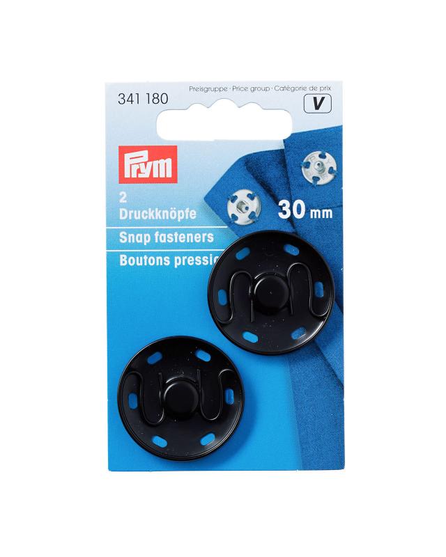 Snap fasteners 30mm Prym (x2) Black - Tissushop
