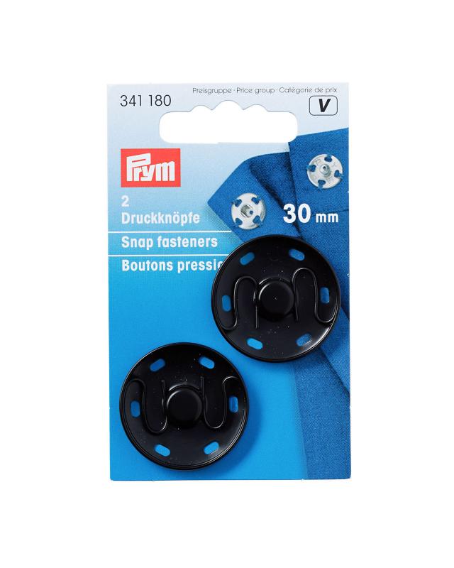 Bouton-pression 30mm Prym (x2) Noir - Tissushop