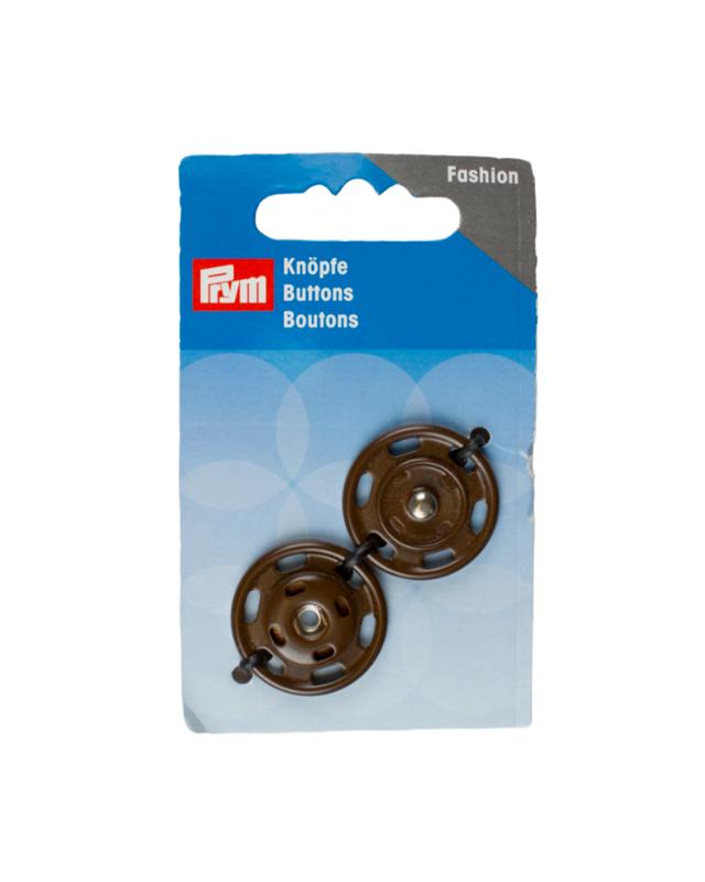 Snap fasteners 25mm Prym (x2) Brown - Tissushop