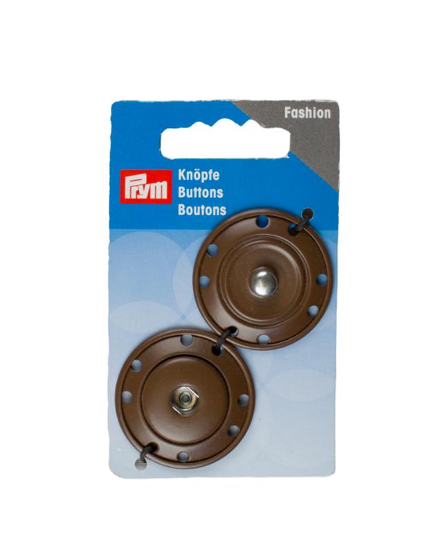 Snap fasteners 35mm Prym (x2) Brown - Tissushop