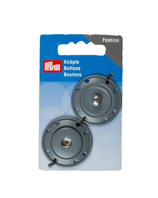 Snap fasteners 35mm Prym (x2) Grey - Tissushop