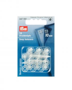 Invisible snap fasteners 10mm Prym Transparent - Tissushop