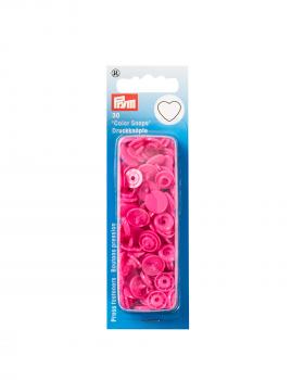 Press fasteners 12,4mm heart Prym (x30) Fuchsia - Tissushop