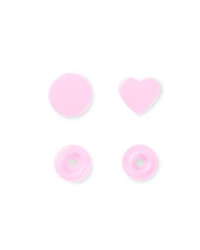 Press fasteners 12,4mm heart Prym (x30) Light Pink - Tissushop