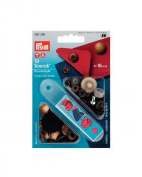 Kit boutons pression spécial anorak 15mm Prym Métal - Tissushop