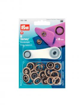 Kit boutons pression spécial jersey 18mm Prym (x6) Or vieilli - Tissushop