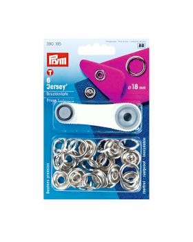 Kit boutons pression spécial jersey 18mm Prym (x6) Argent - Tissushop