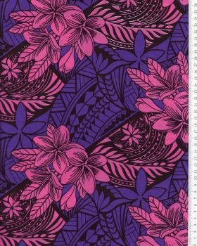 Tissu Polynésien HUAHINE Violet - Tissushop