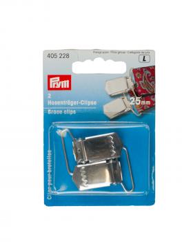 Clips pour bretelles 25mm Prym (x2) Argent - Tissushop