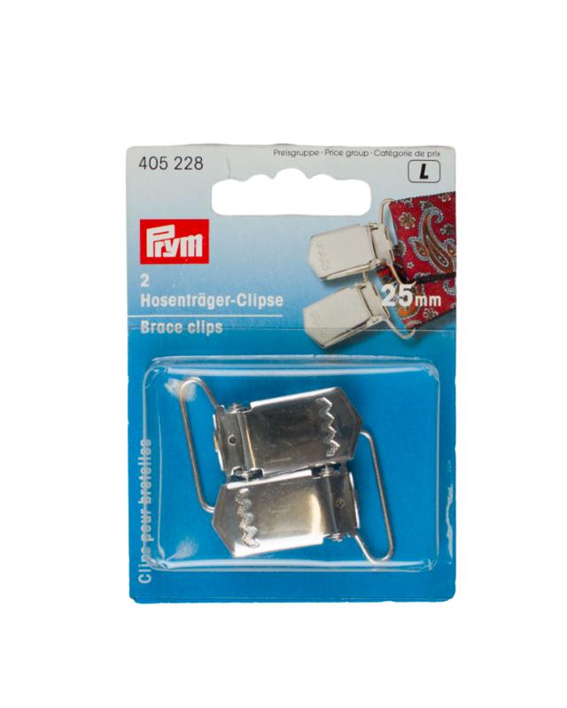 Prym 25mm Shoulder Strap Clips (x2) Silver - Tissushop