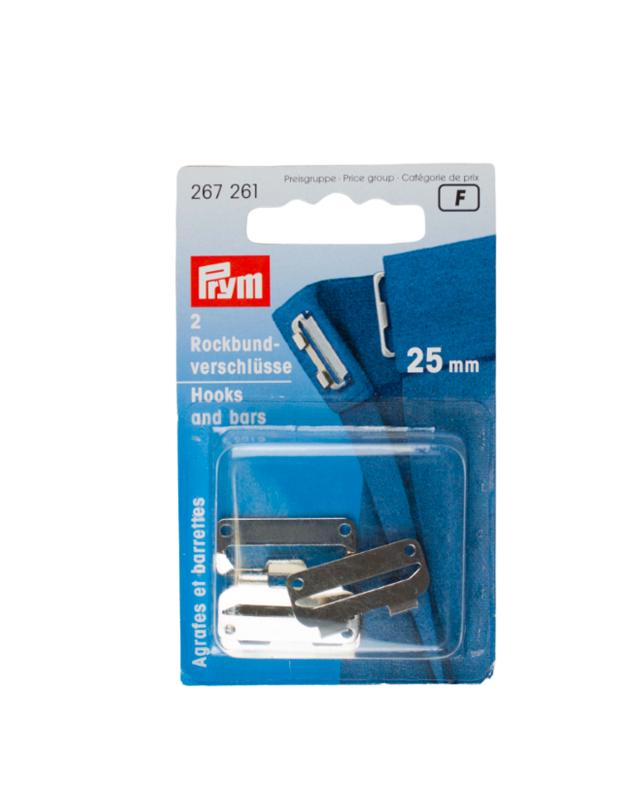 Agrafes et barrettes 25 mm Prym (x2) Argent - Tissushop