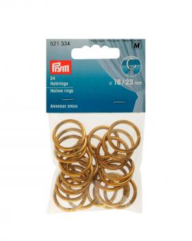 Hollow Curtain Rings 18/23mm Prym (x24) Gold - Tissushop