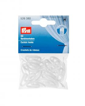 Prym Curtain Hooks (x30) White - Tissushop