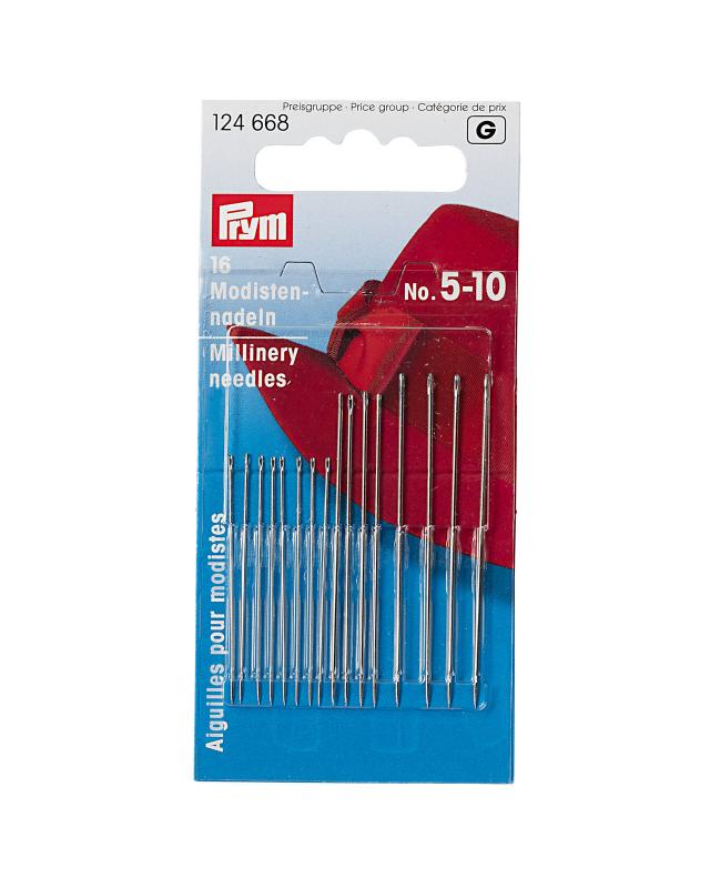 Aiguilles pour modistes n°5-10 Prym (x16) - Tissushop