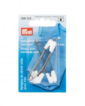 Epingles de sûreté bébé 55mm Prym (x4) - Tissushop