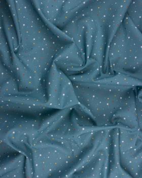 Cotton poplin Fabby stars Blue Jeans - Tissushop