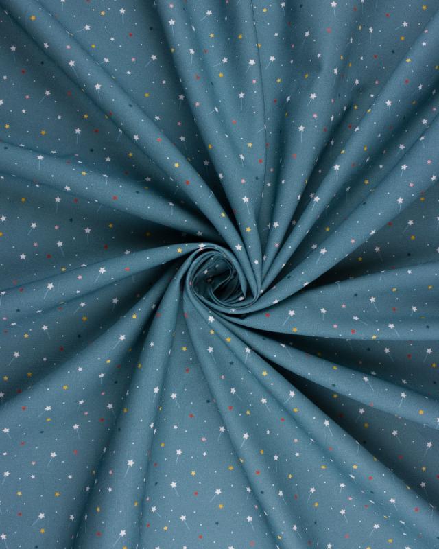 Popeline de coton Fabby étoiles Bleu Jeans - Tissushop