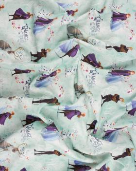 Cotton Poplin Snow Queen Green Grey - Tissushop