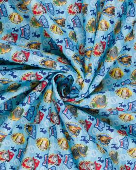 Cotton Poplin Paw Patrol Turquoise Blue - Tissushop