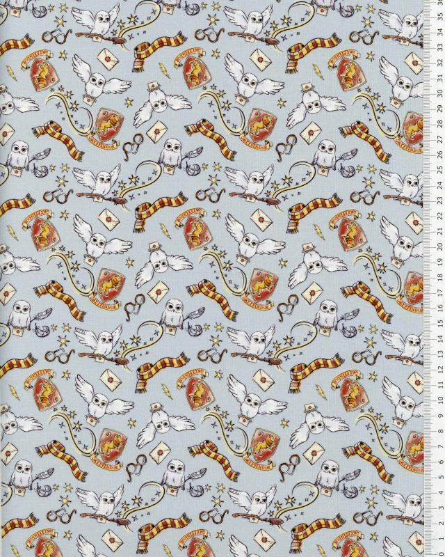 Cotton Poplin Harry Potter Light Grey - Tissushop