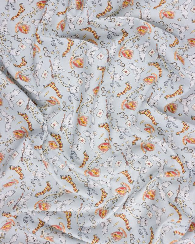 Cotton Poplin Harry Potter Light Grey - Tissushop