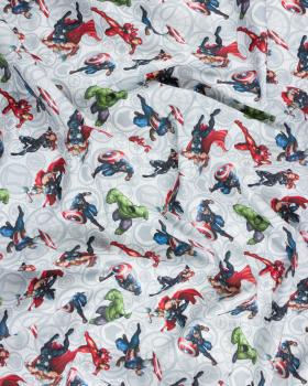 Cotton poplin Marvel Avengers Light Grey - Tissushop