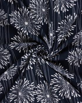 Viscose Lin pissenlit Bleu Marine - Tissushop