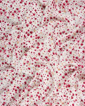 Viscose petites roses Blanc - Tissushop