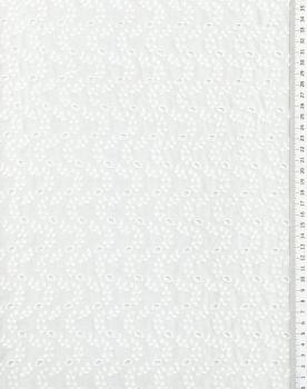 English embroidery cotton small flowers Ivory - Tissushop