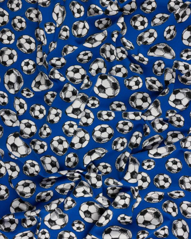 Jersey ballons de foot Bleu - Tissushop