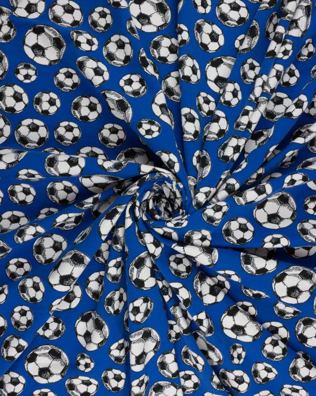 Jersey ballons de foot Bleu - Tissushop