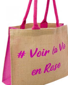 Sac shopping #Voir la Vie en Rose - Tissushop